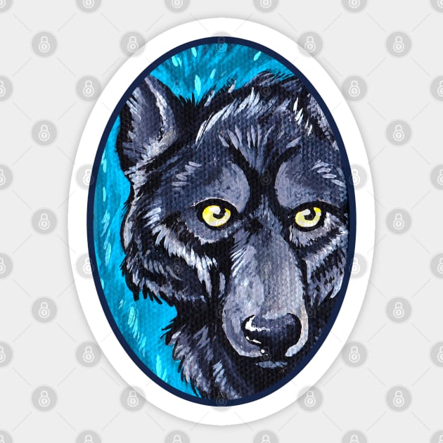 Dark Wolf Sticker by TaksArt